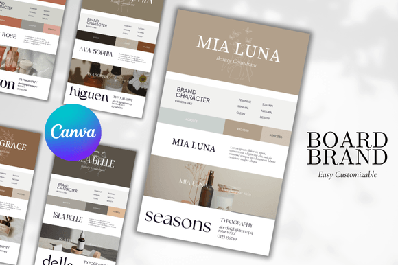 Download Brand Board Canva Template Bundle - Brand board Collection